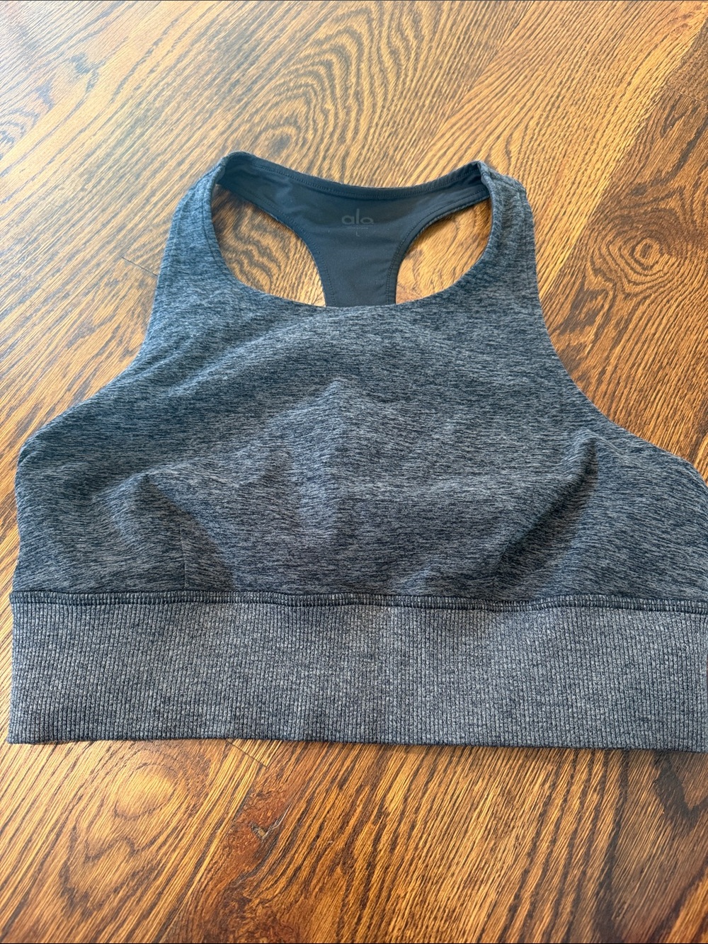 ALO Yoga Charcoal Gray High-Neck Sports Bra